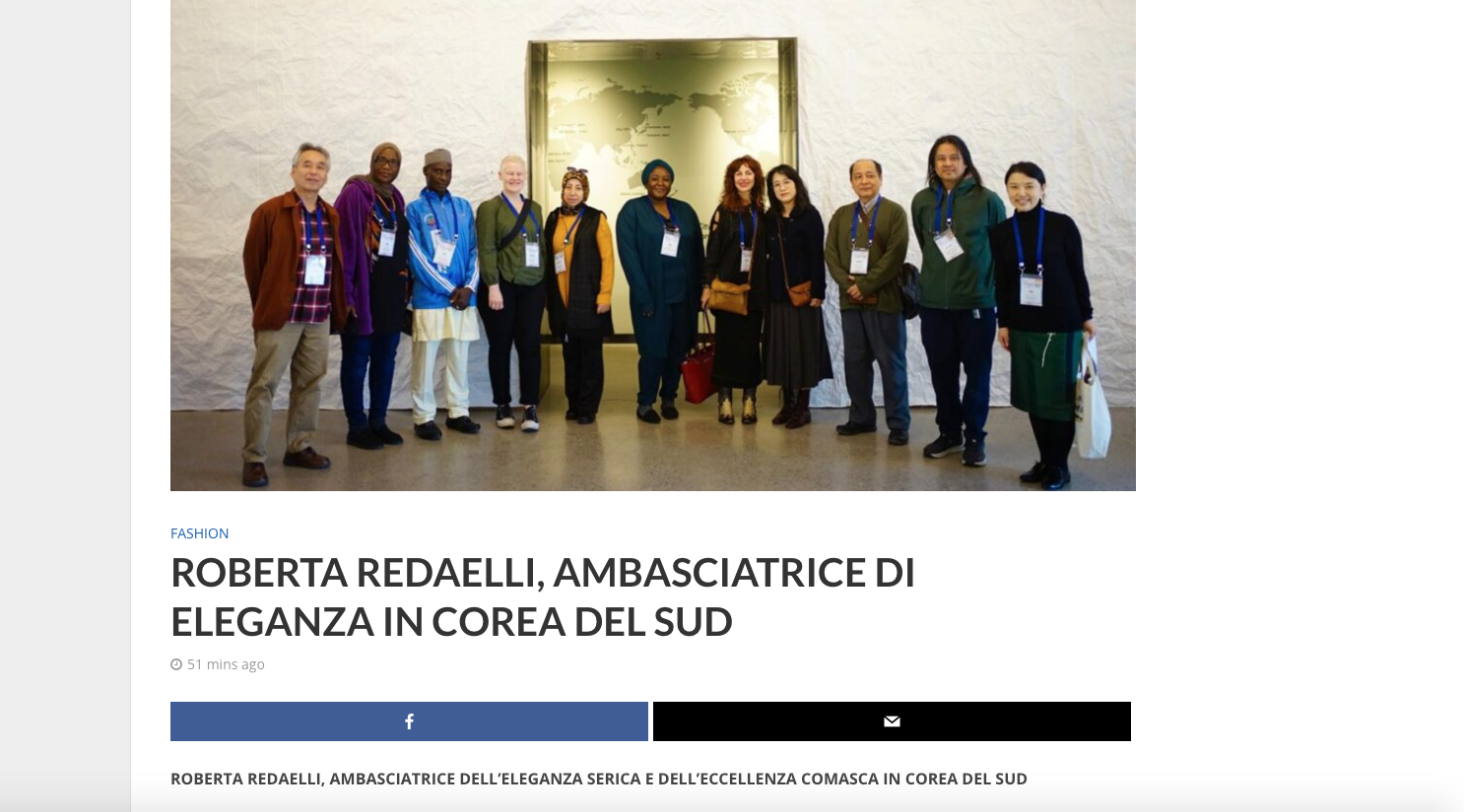 LiveMilano.it - Roberta Redaelli ambasciatrice del distretto serico e tessile comasco alla Jinju Traditional crafts biennale 20233